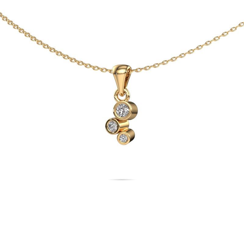 Pendentif Tessa 585 or jaune diamant 0.105 crt