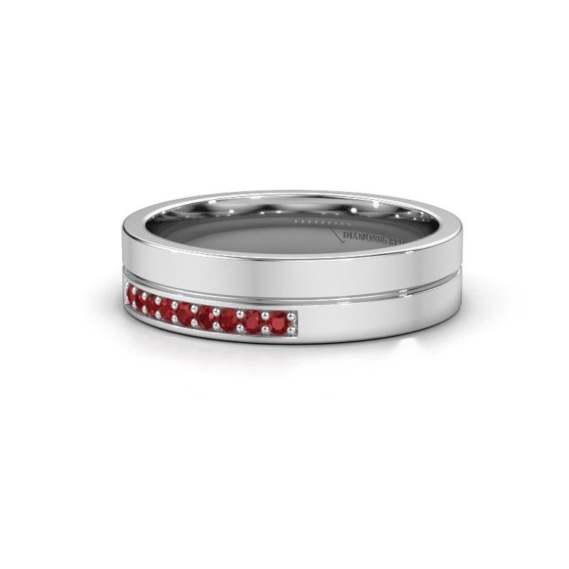 Image of Wedding ring WH0213L15AP<br/>950 platinum ±5x1.7 mm<br/>Ruby