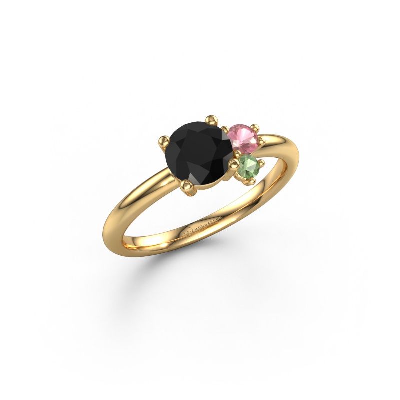 Bague Anouk 585 or jaune diamant noir 0.96 crt