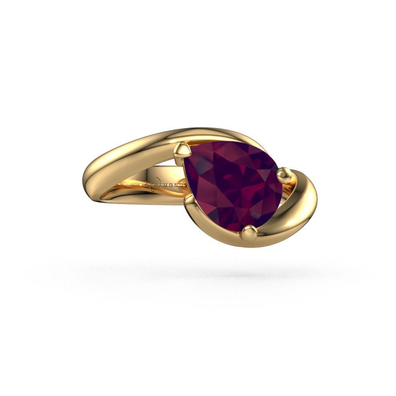 Engagement ring Aida PER 585 gold rhodolite 9x7 mm