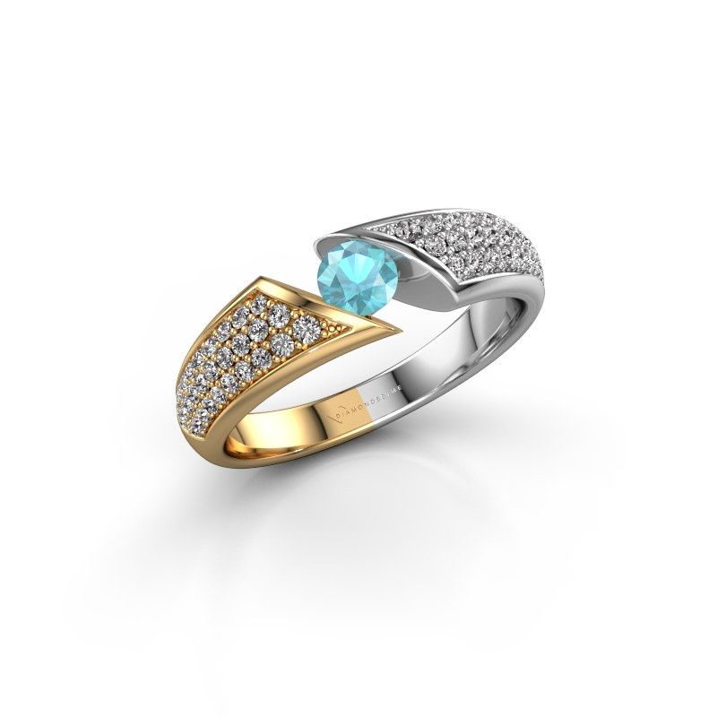 Image of Ring Hojalien 3<br/>585 gold<br/>Blue topaz 4 mm