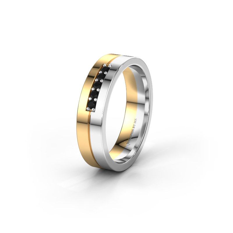 Image of Wedding ring WH0211L15AP<br/>585 gold ±5x1.7 mm<br/>Black diamond