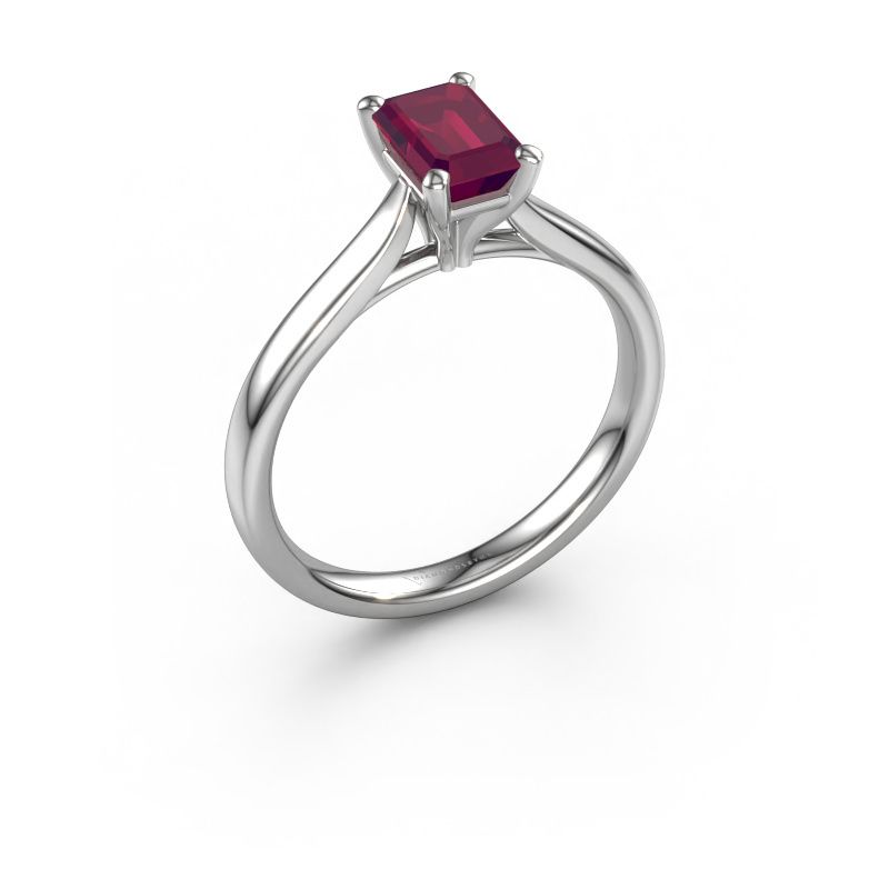 Engagement ring Mignon EME 1 950 platinum rhodolite 6.5x4.5 mm