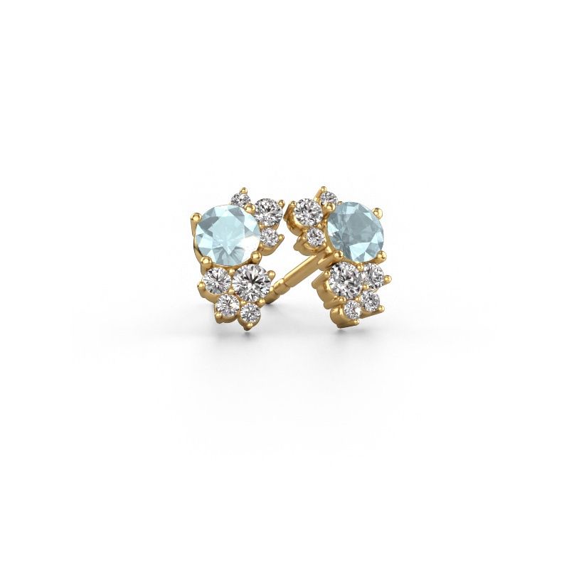Ohrsteckers Veronica 585 Gold Aquamarin 4.2 mm