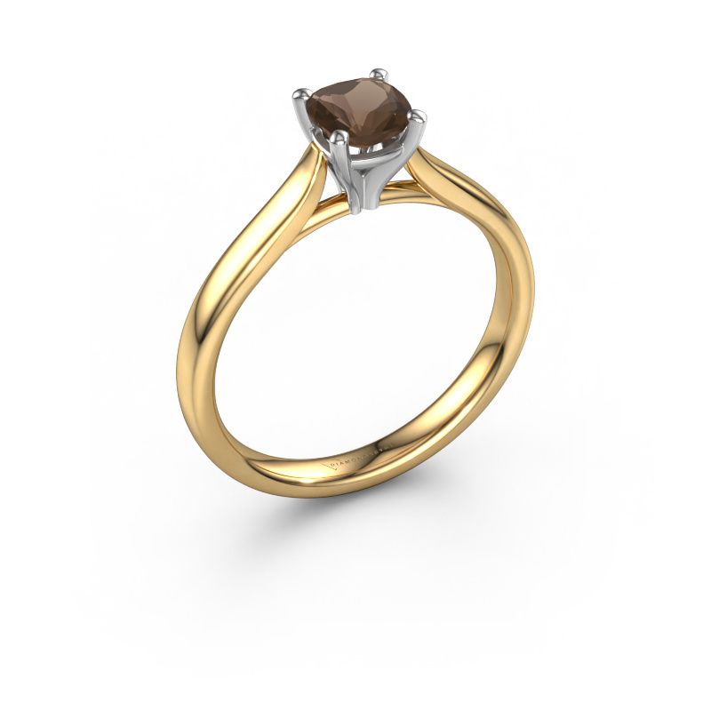 Verlovingsring Mignon cus 1 585 goud rookkwarts 5 mm