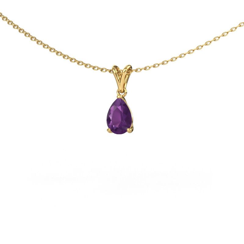 Pendant Sam PER 585 gold amethyst 7x5 mm