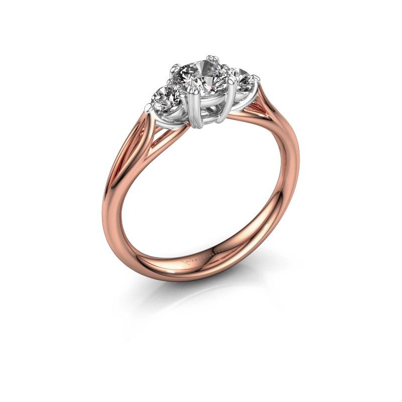 Afbeelding van Verlovingsring Amie cus 585 rosé goud diamant 0.70 crt