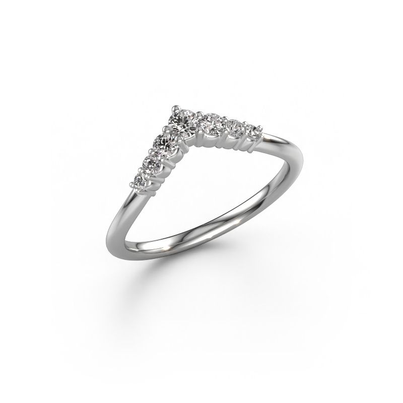 Stacking ring Imani A 585 white gold zirconia 2.8 mm