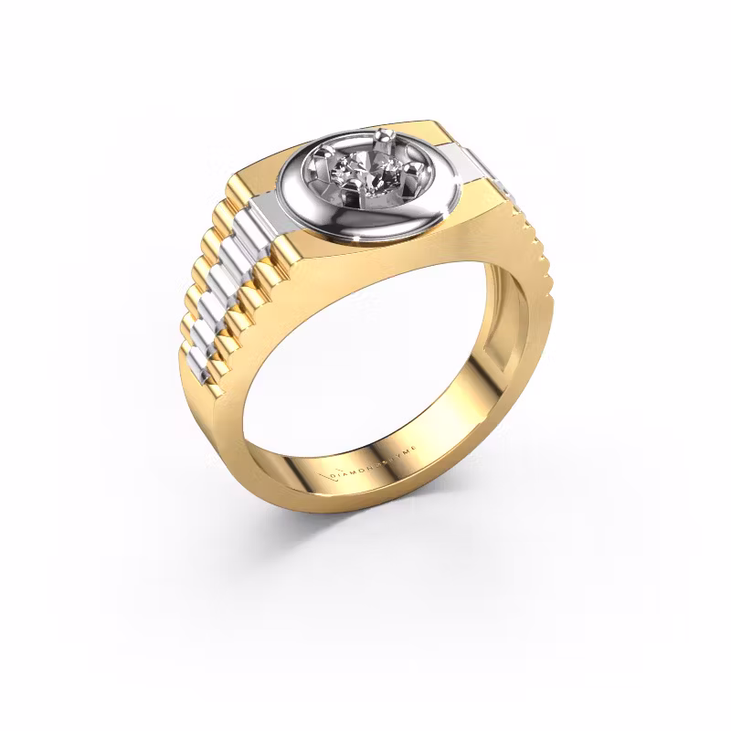Men's ring Edward 585 gold lab-grown diamond 0.40 crt