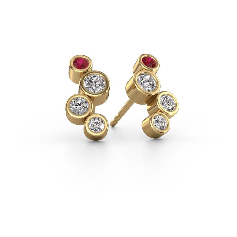Ohrsteckers Marlys 2 585 Gold Rubin 2.5 mm