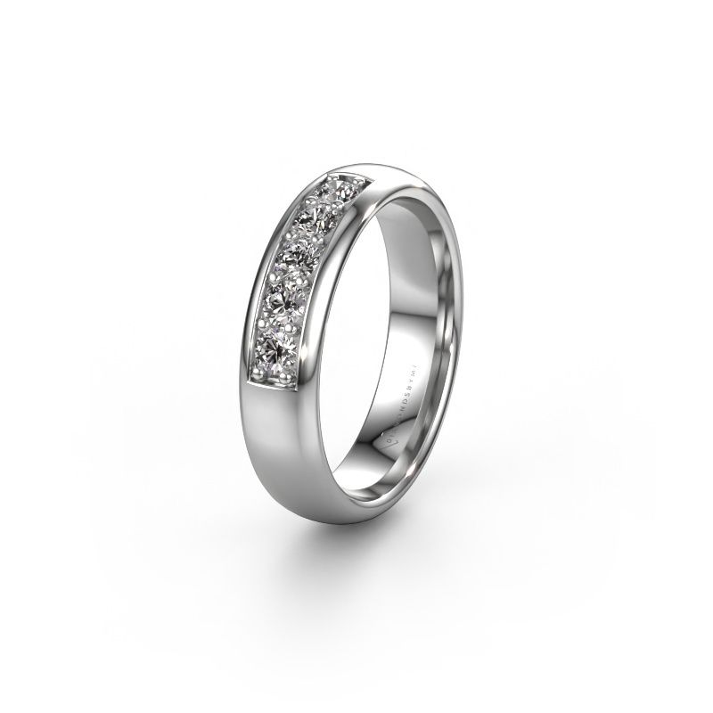 Wedding ring WH0111L35BP 950 platinum lab-grown diamond ±5x2 mm