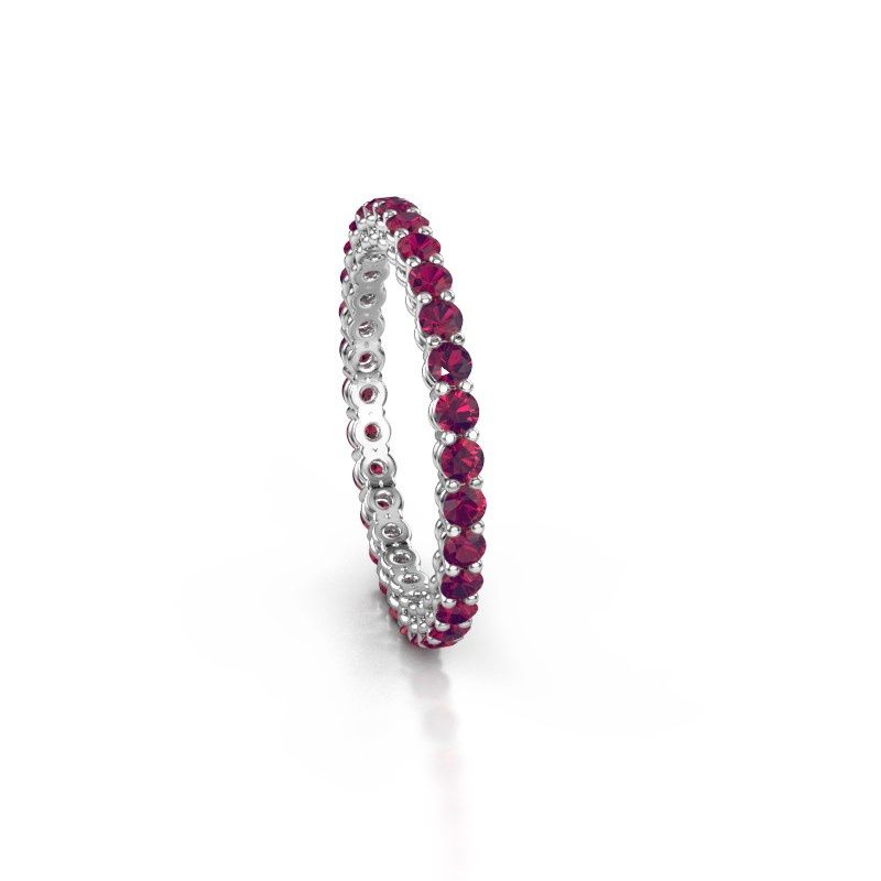 Image of Stackable ring Michelle full 2.0 585 white gold rhodolite 2 mm
