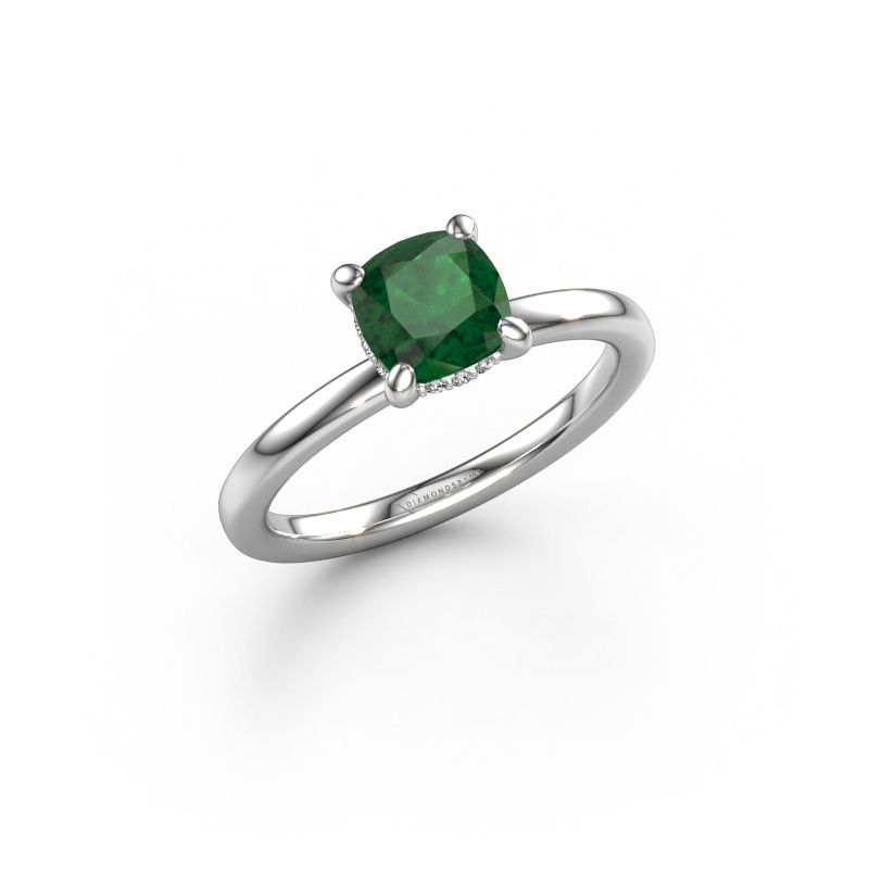 Verlobungsring Simone CUS 2 950 Platin Smaragd 6 mm
