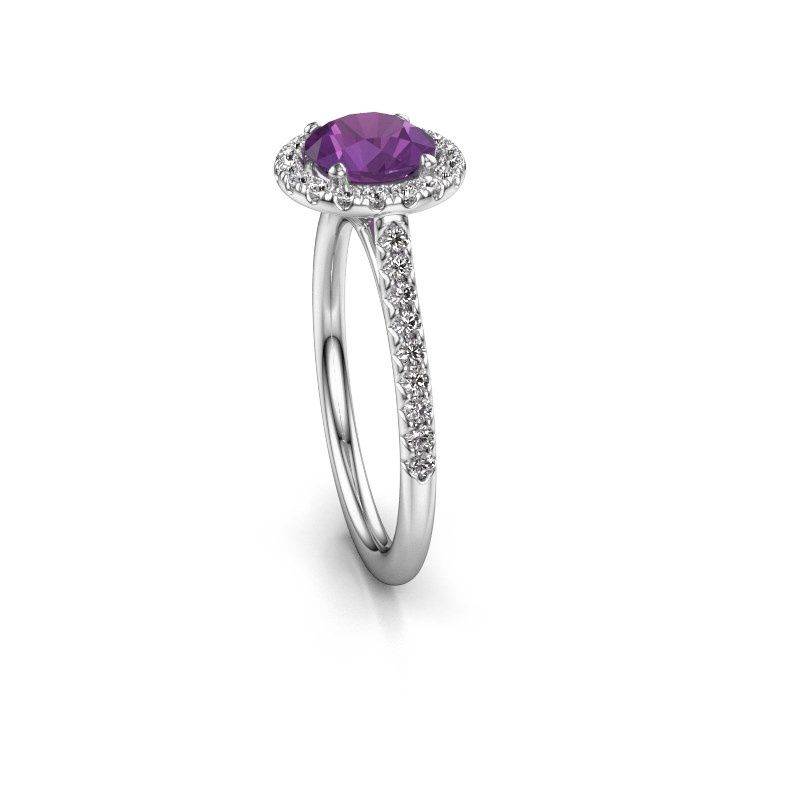 Image of Engagement ring seline rnd 2<br/>950 platinum<br/>Amethyst 6.5 mm
