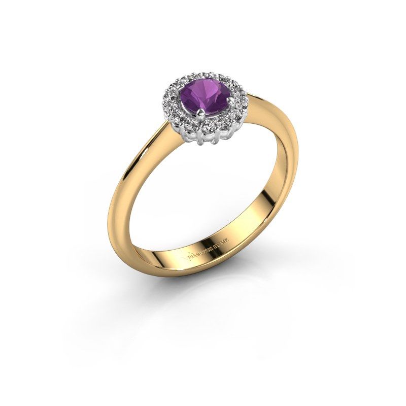 Image de Bague de fiançailles Anca<br/>585 or jaune<br/>Améthyste 4.2 mm