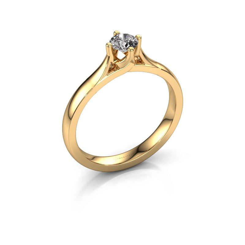 Image de Bague de fiançailles Eva 585 or jaune diamant synthétique 0.30 crt