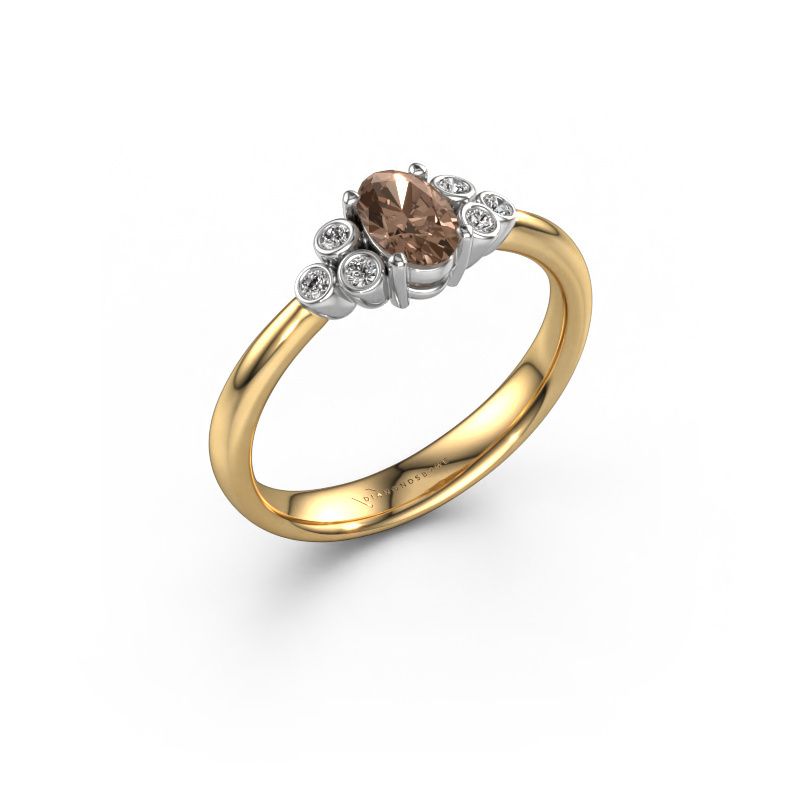 Engagement ring Lucy 1 585 gold brown diamond 0.472 crt
