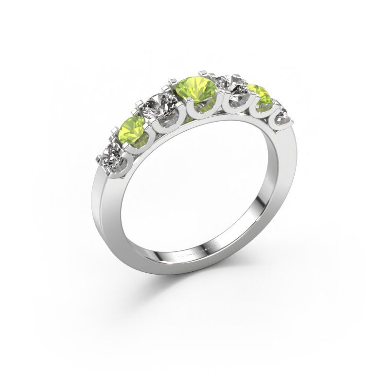 Ring Selina 3 585 Weißgold Peridot 3.7 mm