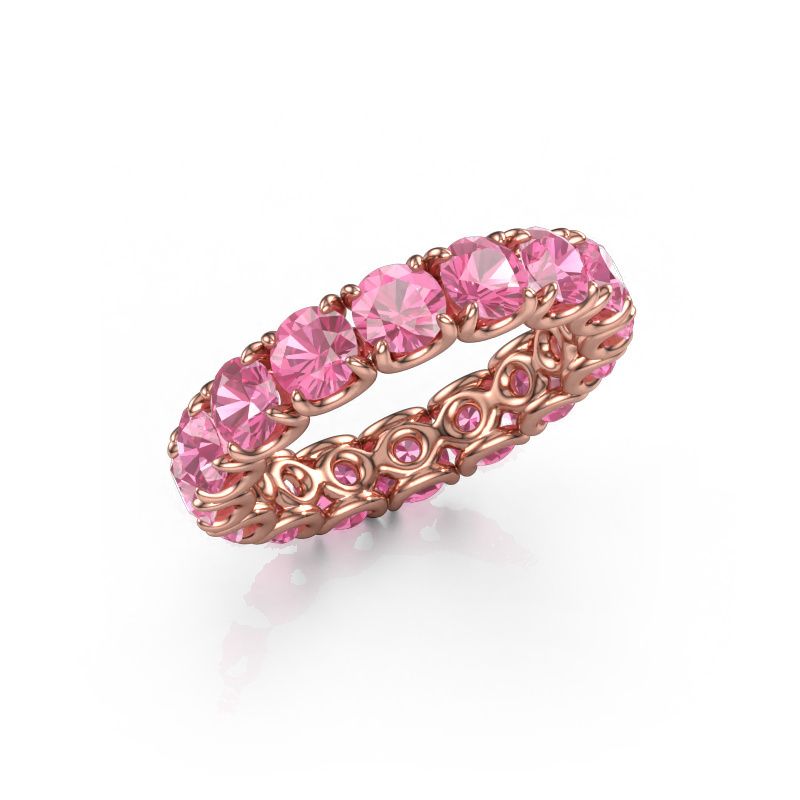 Ring Estee 4.2 585 rosé goud roze saffier 4.2 mm