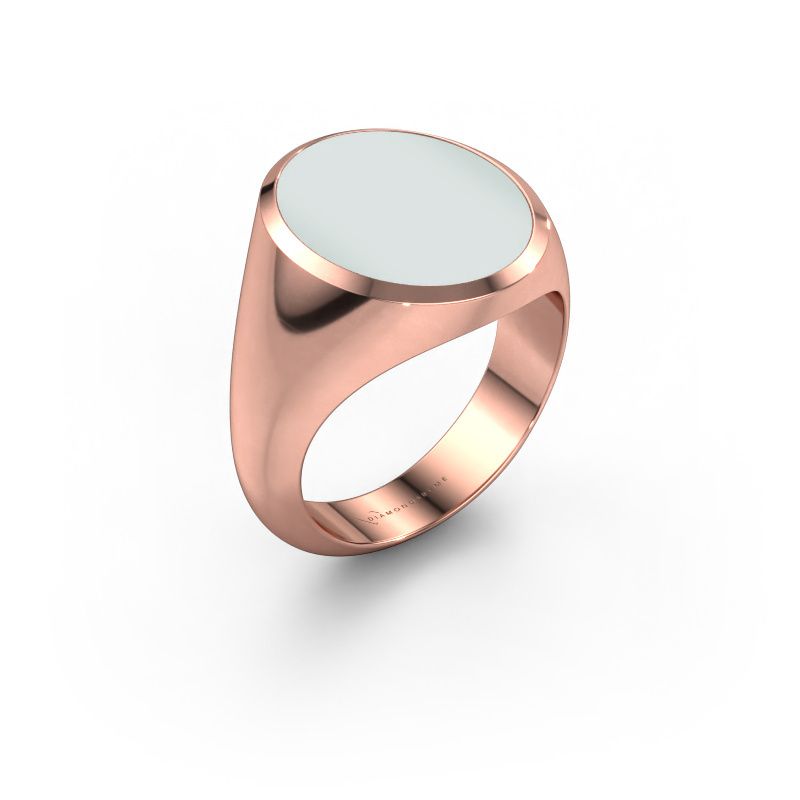 Siegelring Herman 6 585 Roségold grüner Lagenstein 16x13 mm