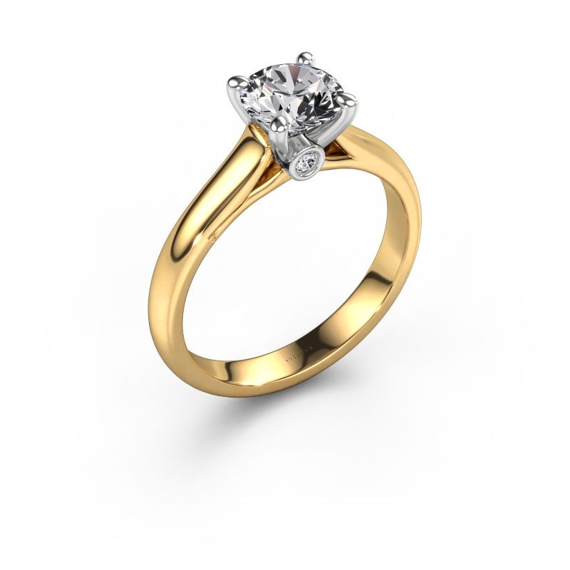 Engagement ring Valorie RND 1 585 gold lab grown diamond 1.00 crt