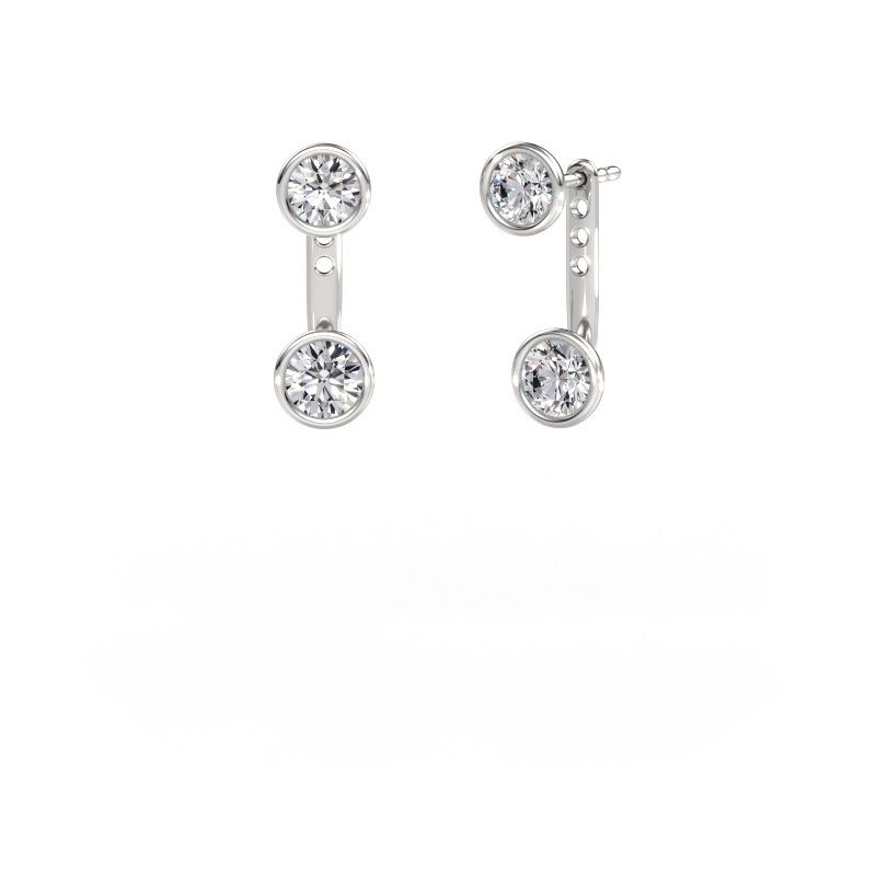 Oorbellen Halle 585 witgoud lab-grown diamant 2.00 crt