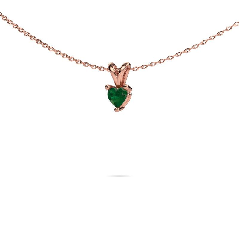 Pendentif Garnet 585 or rose emeraude 4 mm