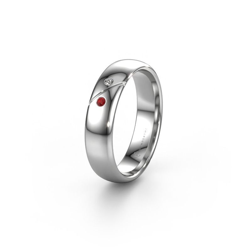 Ehering WH1201L35AP 585 Weißgold Rubin ±5x1.7 mm