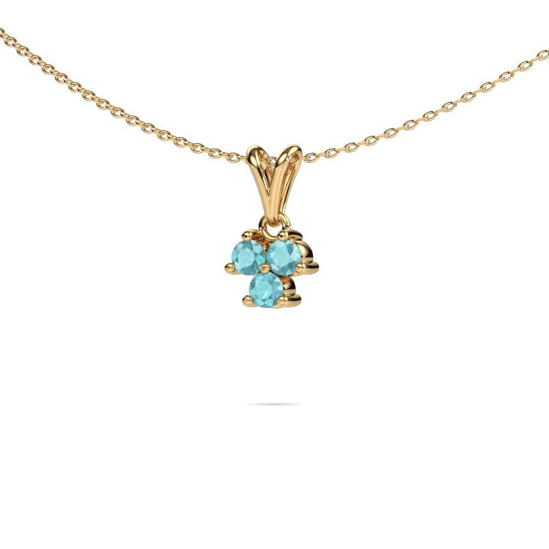 Anhänger Shirlee 585 Gold Blau Topas 3 mm