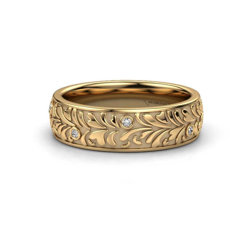 Image of Wedding ring WH2074L26D<br/>585 gold ±6x2.4 mm<br/>Lab-grown diamond