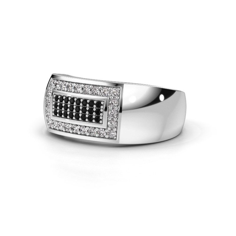 Image de Bague pour homme Lorenzo<br/>950 platine<br/>Diamant noir 0.552 crt