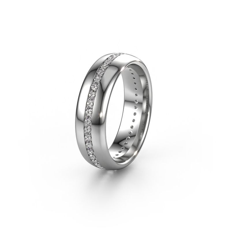 Trouwring WH0103L36BP 950 platina lab-grown diamant 0.44 crt ±6 x 2 mm