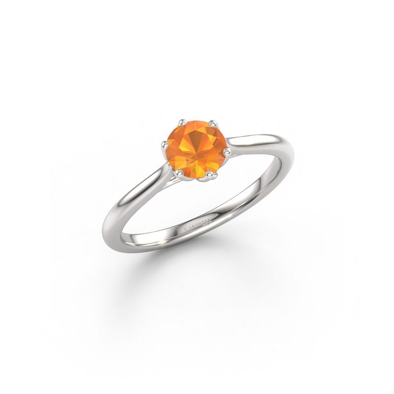 Engagement ring Winona RND 950 platinum citrin 5 mm