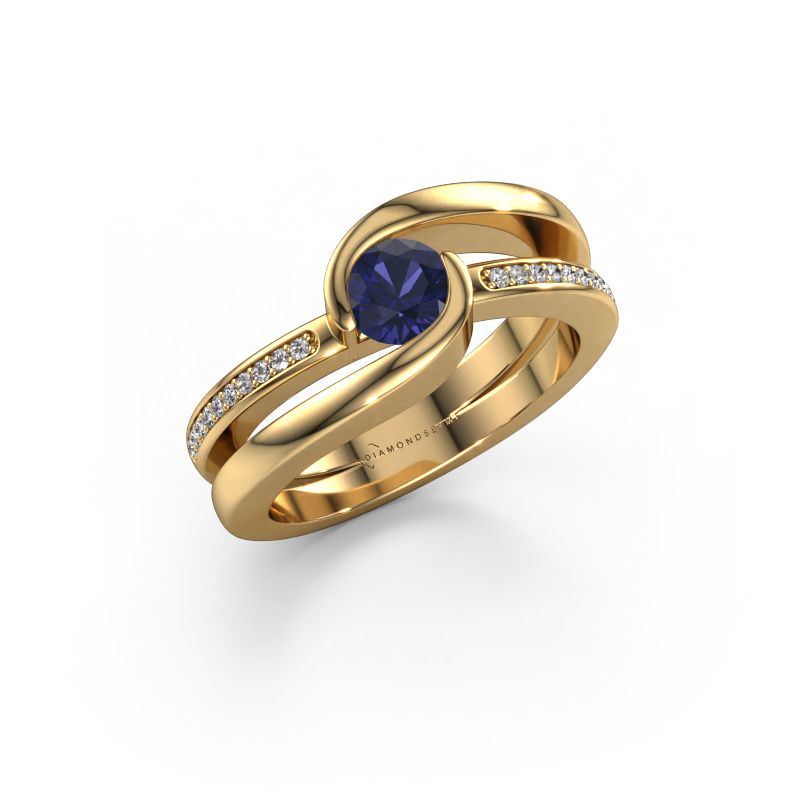 Ring Xenia 2 585 Gold Saphir 5 mm