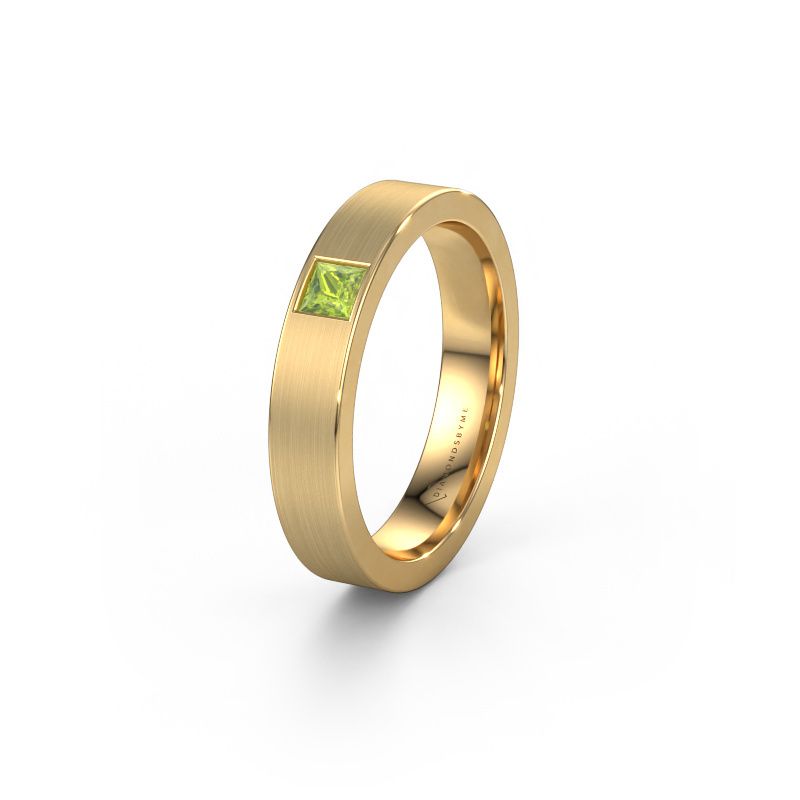 Friendship ring WH0101L14BMSQ 585 gold peridot ±4x2 mm