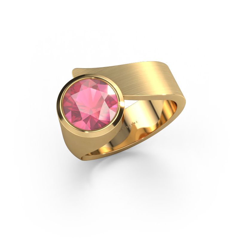 Ring Nakia 585 gold tourmaline pink 8 mm