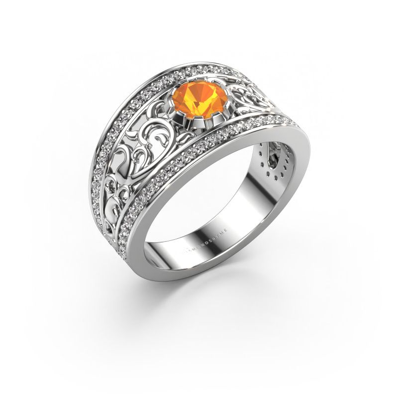 Ring Marilee 585 white gold citrin 5 mm