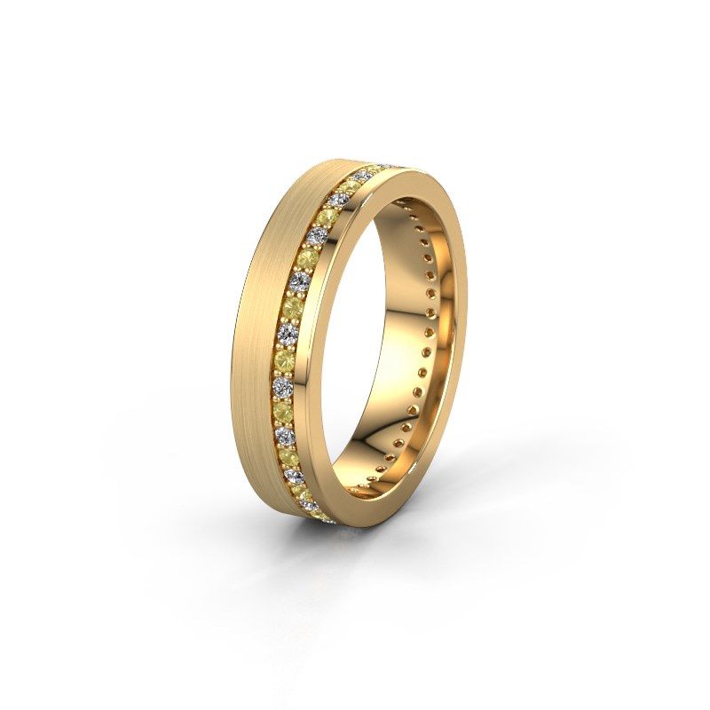 Image of Wedding ring WH0303L15BPM<br/>585 gold ±5x2 mm<br/>Yellow sapphire 1.3 mm