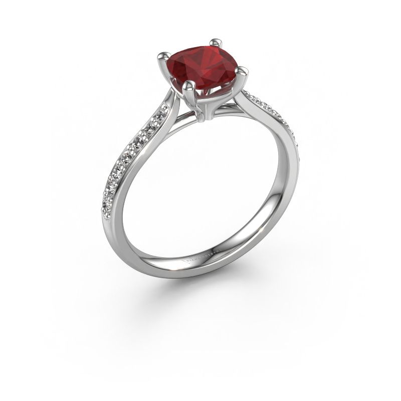 Engagement ring Mignon CUS 2 950 platinum ruby 6 mm