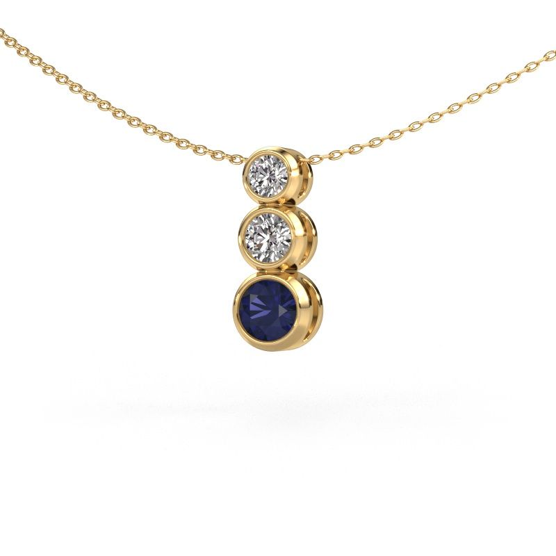 Pendentif Linda 585 or jaune saphir 5 mm