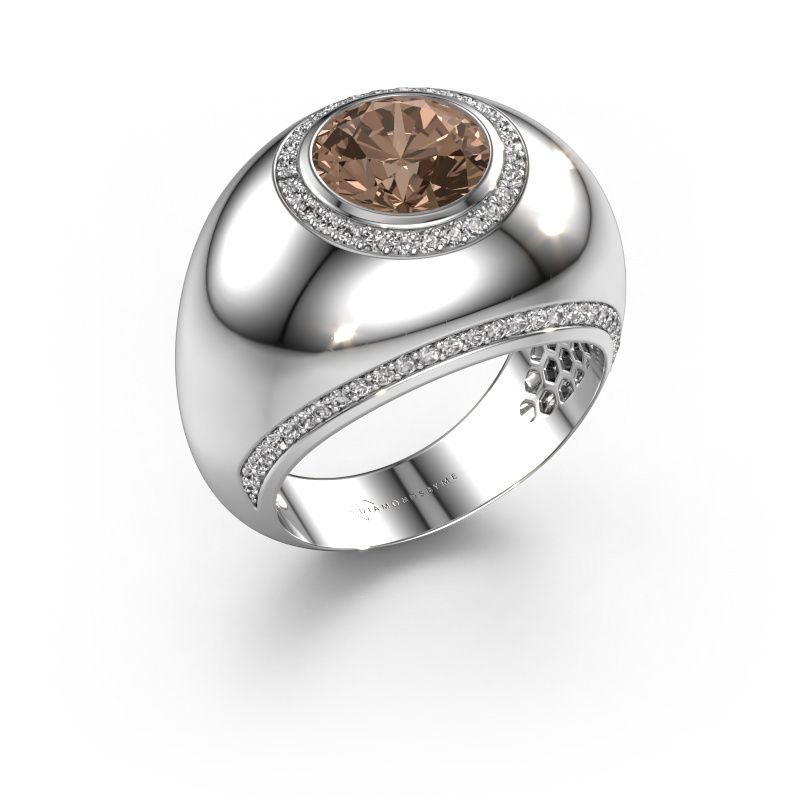 Bague Roxann 585 or blanc diamant brun 2.41 crt