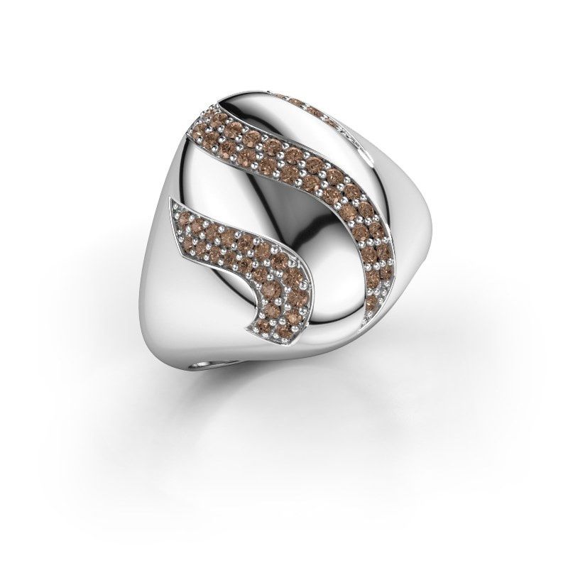 Image de Bague Vilma<br/>585 or blanc<br/>Diamant brun 0.333 crt