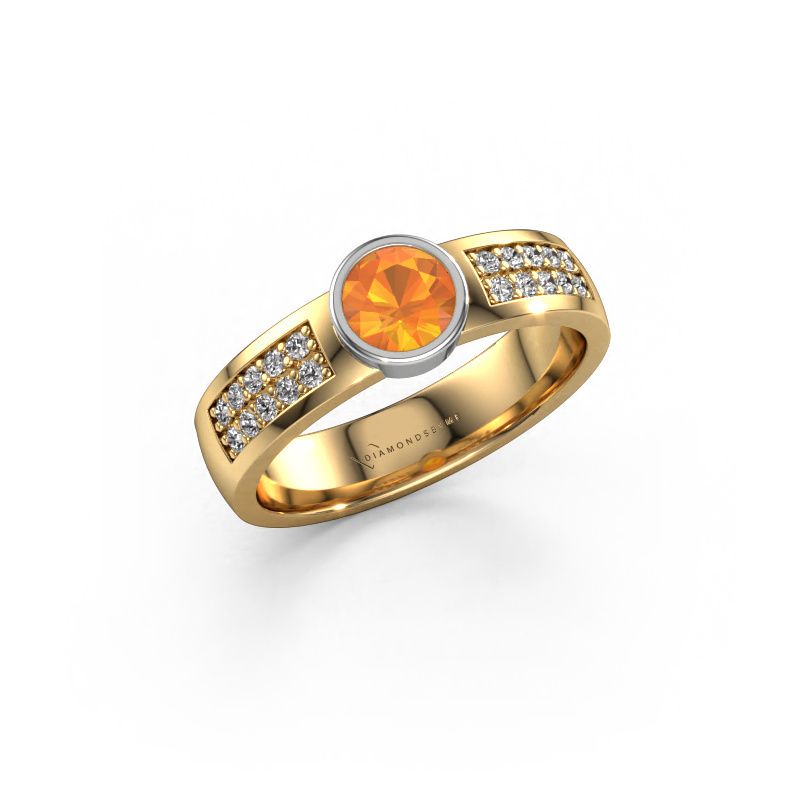 Bague de fiançailles Ise 3 585 or jaune citrine 4.7 mm
