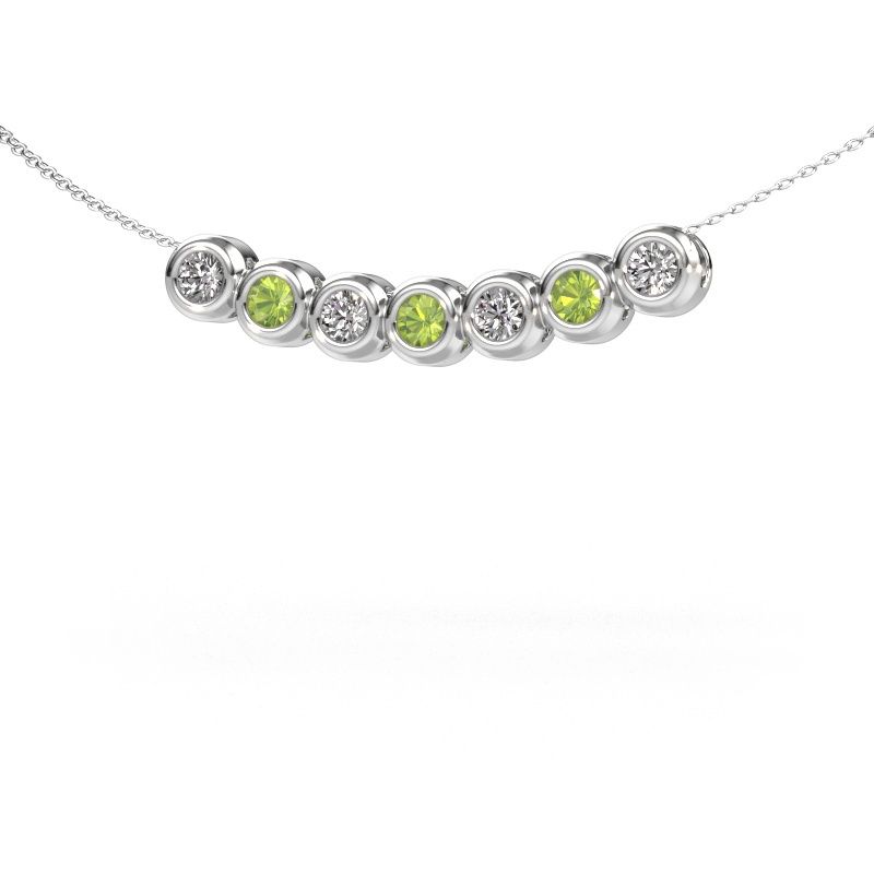Kette Kim 7 950 Platin Peridot 3.4 mm