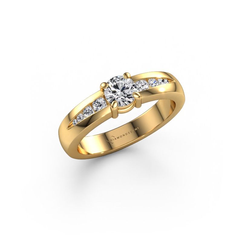 Engagement ring Zohra 585 gold lab grown diamond 0.577 crt