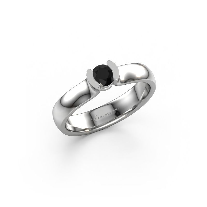 Ring Ophelia 950 Platin Schwarz Diamant 0.36 crt