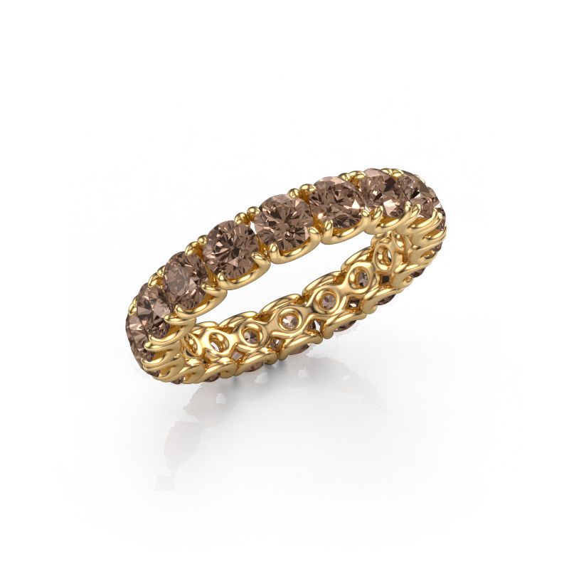 Bague superposable Estee 3.7 585 or jaune diamant brun 3.40 crt