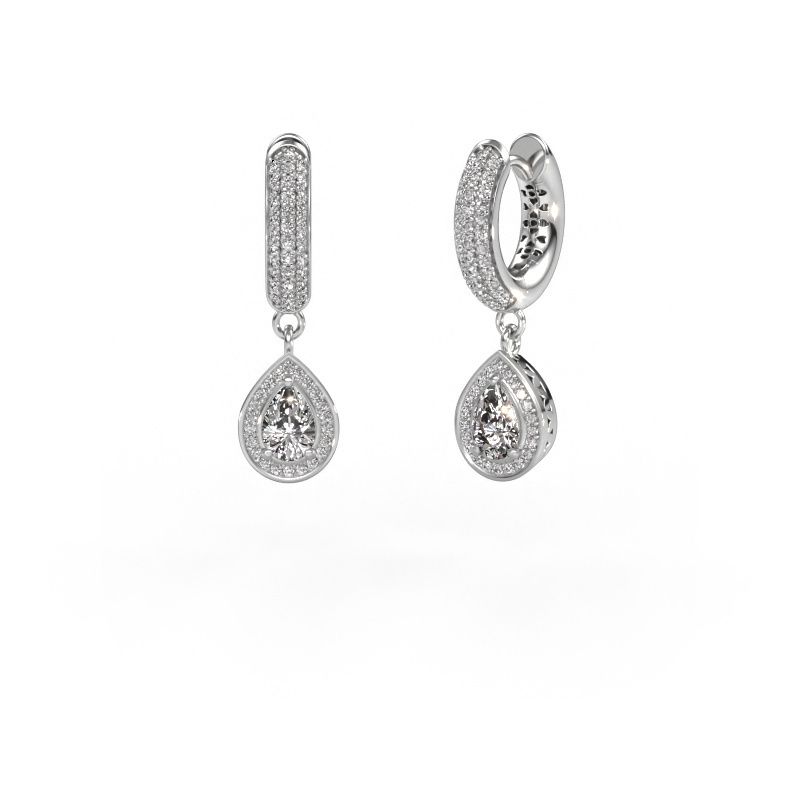 Pendants d'oreilles Barbar 2 585 or blanc diamant synthétique 1.305 crt