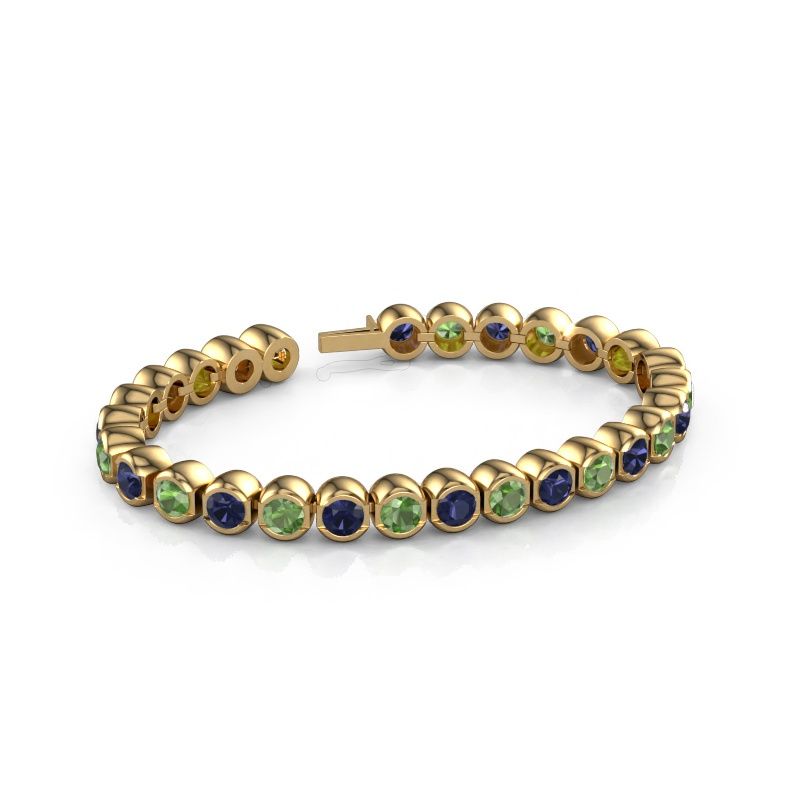Tennisarmband Bianca 5 mm 585 Gold Turmalin grün 5 mm