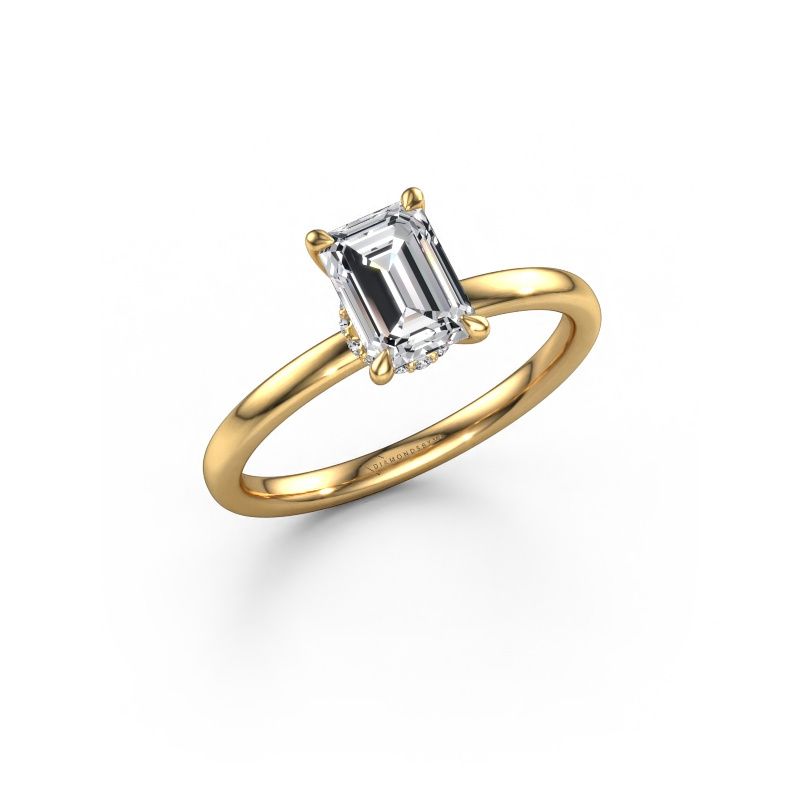 Engagement ring Crystal EME 3 585 gold lab grown diamond 1.15 crt